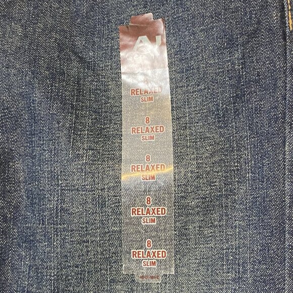 Arizona Jean Co Boys Jeans Sz 8 Slim Relaxed Fit Straight Leg Denim Dark Wash - Picture 10 of 14